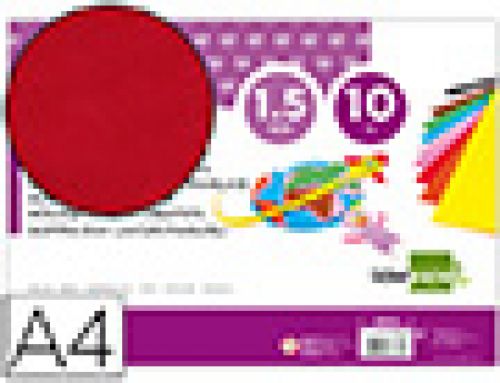 Goma eva liderpapel din a4 60 gr espessura 1,5mm vermelho pack 10 folhas , Liderpapel , 78494 , 8423473784949